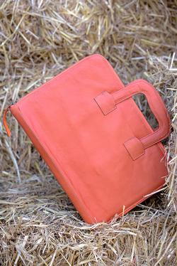 vonblank Ledertasche Eugenio Notebooktasche orange